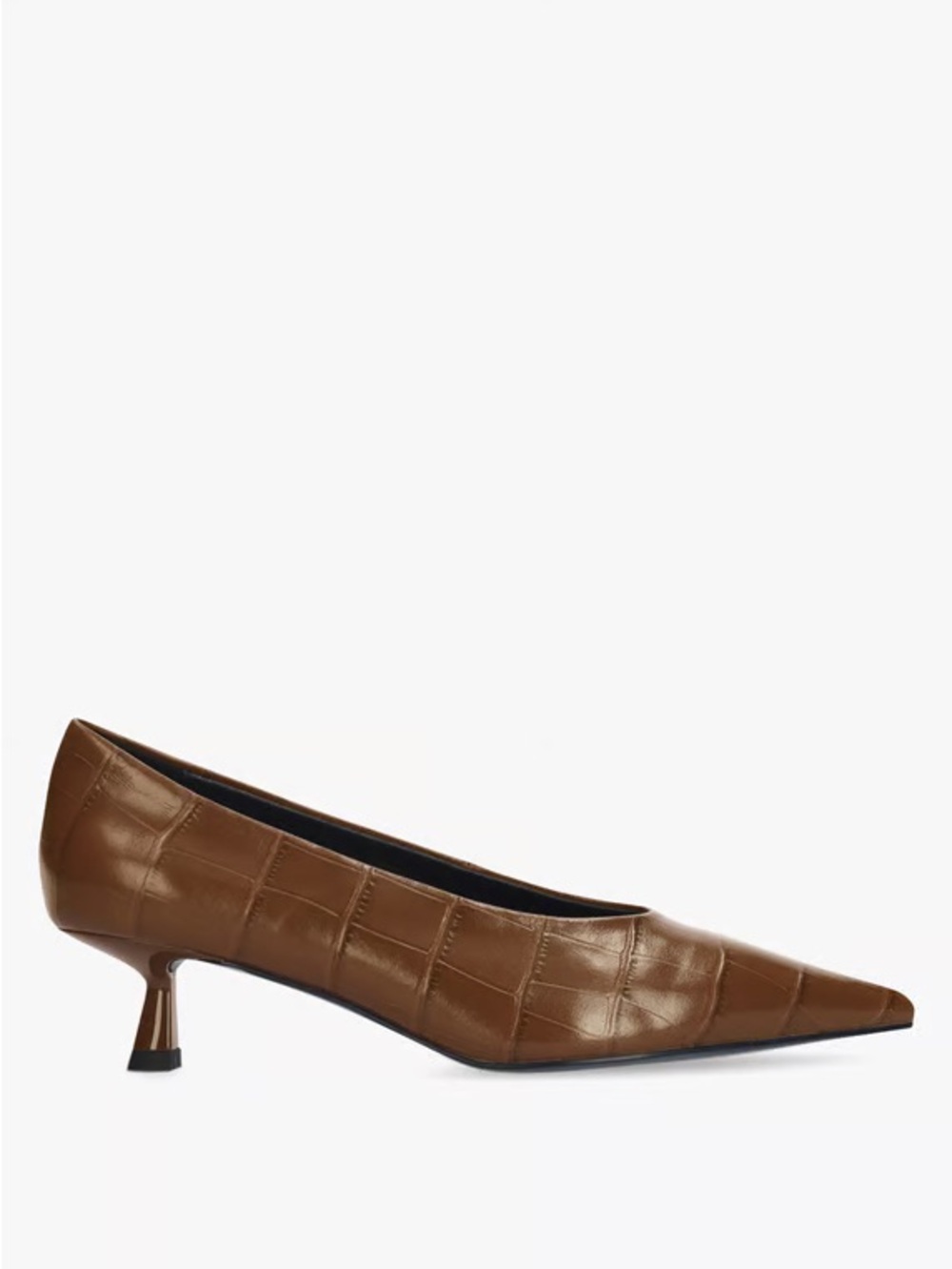Bibi Lou Mock croc leather Pointed-Toe Brown pumps Size 39 (8.5).